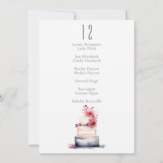 Moderne Pastel macarons Tafelnummer Zitkaart (Achterkant)