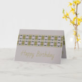 Moderne Pastel Mauve Kaart (Gele Bloem)