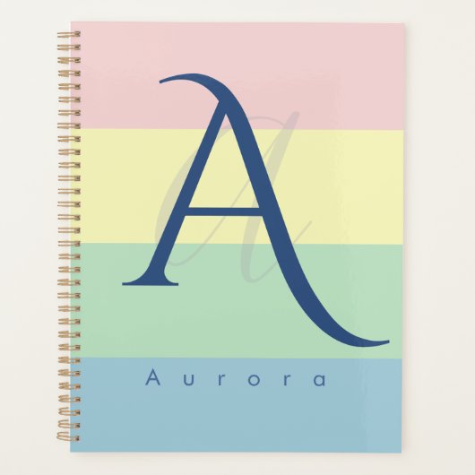 Moderne Pastel Minimalistische Op Maat Planner (Voorkant)