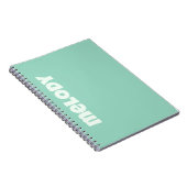 Moderne pastel mint slaapzaal decor naam notitieboek (Rechterzijde)