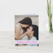 Moderne pastel Moederdag met foto Pastel kwast Feestdagen Kaart (Voorkant)