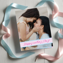 Moderne pastel Moederdag met foto Pastel kwast