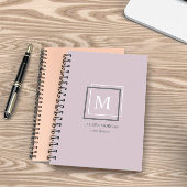 Moderne Pastel Monogram Paarse Gepersonaliseerde P Planner