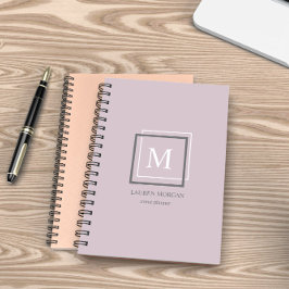 Moderne Pastel Monogram Paarse Gepersonaliseerde P Planner
