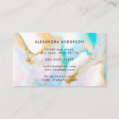 Moderne pastel opaal en goud visitekaartje (Achterkant)