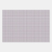 Moderne pastel Paarse en witte gingham Inpakpapier Vel (Voorkant 2)