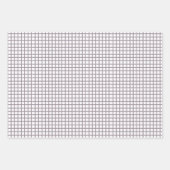 Moderne pastel Paarse en witte gingham Inpakpapier Vel (Voorkant)