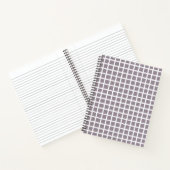 Moderne pastel Paarse en witte gingham Notitieboek (Binnen)