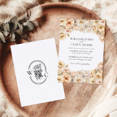 Moderne Pastel Peony Waterverf Bloemen Huwelijk Kaart