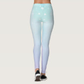 Moderne Pastel Periwinkle licht Turquoise Ombre Pe Leggings (Achterkant)