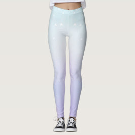 Moderne Pastel Periwinkle licht Turquoise Ombre Pe Leggings