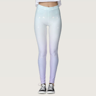 Moderne Pastel Periwinkle licht Turquoise Ombre Pe Leggings