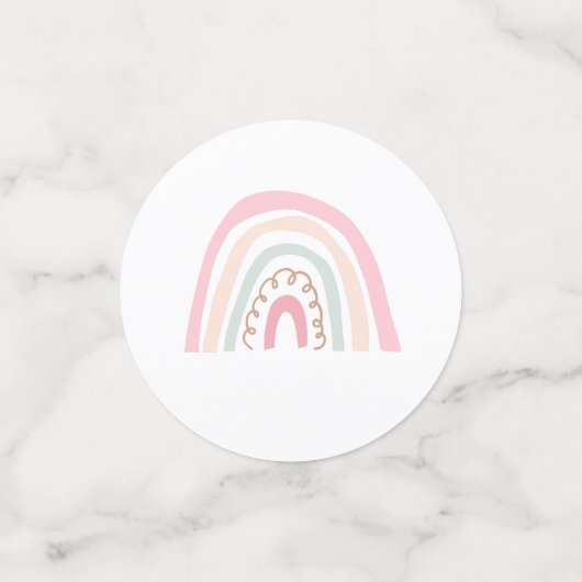 Moderne Pastel Regenbogen Verjaardag Foto Confetti (Kleine voorkant)