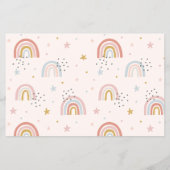 Moderne Pastel Regenboog Baby Shower Baby Bingo Flyer (Achterkant)