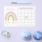 Moderne Pastel Regenboog Baby Shower Baby Bingo Flyer (Enkel)