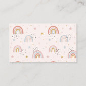 Moderne Pastel Regenboog Baby shower Luier Raffle Visitekaartje (Achterkant)