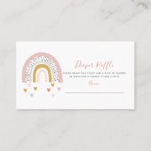 Moderne Pastel Regenboog Baby shower Luier Raffle Visitekaartje (Voorkant)
