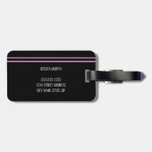 Moderne pastel regenboog eenhoorn bagagelabel (Achterkant horizontaal)