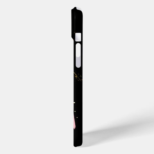 Moderne Pastel Regenboog en Goud Bladeren Custom N Case-Mate iPhone Case (Achterkant / Links)