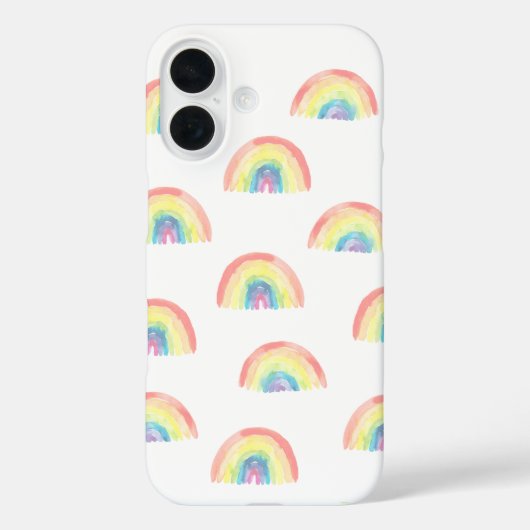 Moderne pastel regenboog waterverf schattig Case-Mate iPhone case (Achterkant)