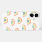 Moderne pastel regenboog waterverf schattig Case-Mate iPhone case (Achterkant (horizontaal))
