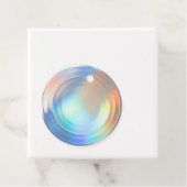 Moderne Pastel Regenboog Zeemeermin Eenhoorn Holo Bedankjes Labels (In situ)