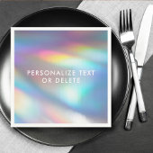 Moderne Pastel Regenboog Zeemeermin Eenhoorn Holo Servet