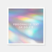  Moderne Pastel Regenboog Zeemeermin Eenhoorn Holo Servet (Voorkant)