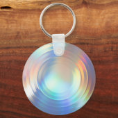 Moderne Pastel Regenboog Zeemeermin Eenhoring Holo Sleutelhanger (Voorkant)
