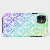 Moderne pastel regenboogdamast Case-Mate iPhone case (Achterkant (horizontaal))