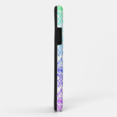 Moderne pastel regenboogdamast Case-Mate iPhone case (Achterkant/rechts)