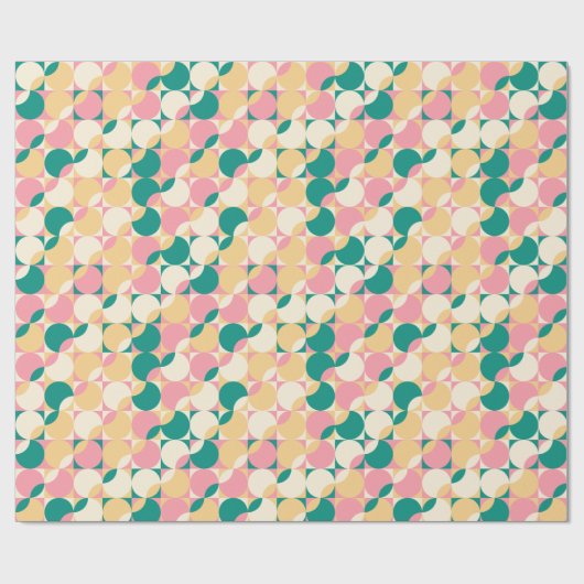Moderne Pastel Retro Boho Abstract Cadeaupapier (Vlak)