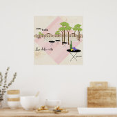 Moderne Pastel Romeinse Vakantie Poster (Keuken)