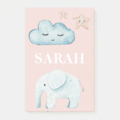 Moderne Pastel Roze & Blauwe Kindernaam Post-it® Notes (Voorkant)