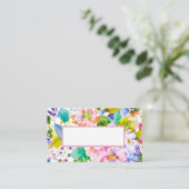Moderne Pastel Roze Bloemen Romantische Bruiloft Plaatskaartje (Staand voorkant)