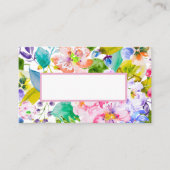 Moderne Pastel Roze Bloemen Romantische Bruiloft Plaatskaartje (Voorkant)