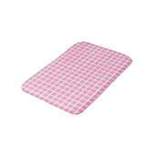 Moderne pastel roze en witte gingham badmat (Gekanteld)