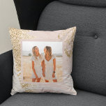 Moderne Pastel Roze & Glitter Vonk | Fotocadeau Kussen<br><div class="desc">Kussens zorgen voor doordachte en praktische geschenken, die de ontvanger troost en ontspanning bieden. Hier is een beschrijving van kussens als een geschenk: Geef het geschenk van ultiem comfort en ontspanning met deze luxe kussens. Deze kussens zijn gemaakt met de beste materialen en zijn ontworpen om een zalige slaapervaring te...</div>