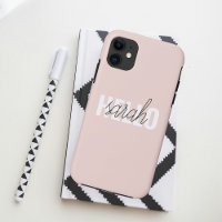 Moderne Pastel Roze Hallo En Jouw Naam
