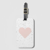 Moderne Pastel Roze & Heart Lovely Gift Bagagelabel (Voorkant (verticaal))