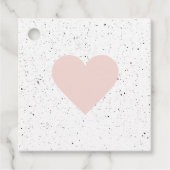 Moderne Pastel Roze & Heart Lovely Gift Bedankjes Labels (Voorkant)