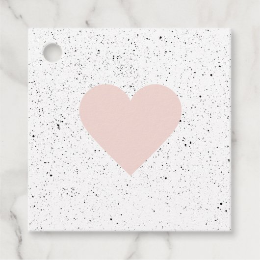 Moderne Pastel Roze & Heart Lovely Gift Bedankjes Labels (Voorkant)
