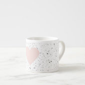 Moderne Pastel Roze & Heart Lovely Gift Espresso Kop (Voorkant rechts)