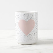 Moderne Pastel Roze & Heart Lovely Gift Koffiemok (Center)
