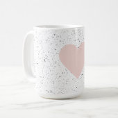 Moderne Pastel Roze & Heart Lovely Gift Koffiemok (Voorkant links)
