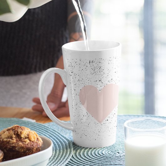 Moderne Pastel Roze & Heart Lovely Gift Latte Mok