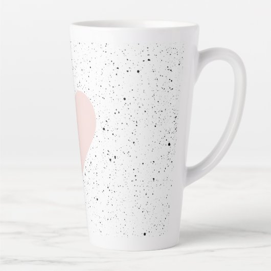 Moderne Pastel Roze & Heart Lovely Gift Latte Mok (Rechts)