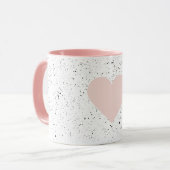 Moderne Pastel Roze & Heart Lovely Gift Mok (Voorkant links)