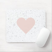 Moderne Pastel Roze & Heart Lovely Gift Muismat (Met muis)