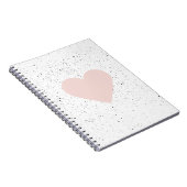 Moderne Pastel Roze & Heart Lovely Gift Notitieboek (Rechterzijde)